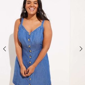 Loft Chambray Button Down Pocket Dress
